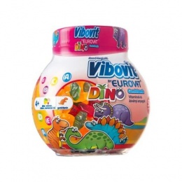 Étrend-kiegészítő gumivitamin, 50 db, VIBOVIT, dino