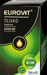 Étrend-kiegészítő kapszula, 60 db, EUROVIT, OLIVA-D 2200NE